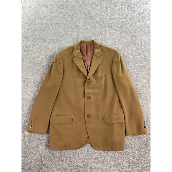 Vintage Princeton University Store Wool Blazer 40R Tan Taupe Band Jacket